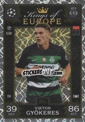 Sticker Viktor Gyökeres - UEFA Champions League & Europa League 2024-2025. Match Attax Extra n. 266 - Topps