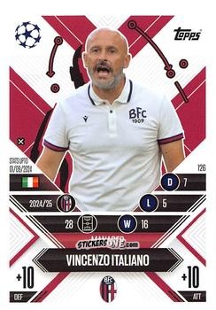Figurina Vincenzo Italiano - UEFA Champions League & Europa League 2024-2025. Match Attax Extra n. 126 - Topps