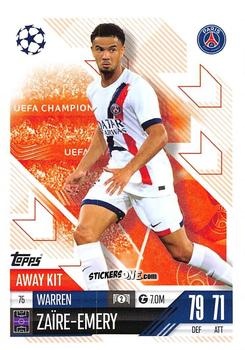 Cromo Warren Zaïre Emery - UEFA Champions League & Europa League 2024-2025. Match Attax Extra n. 75 - Topps