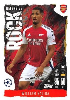 Figurina William Saliba - UEFA Champions League & Europa League 2024-2025. Match Attax Extra n. 83 - Topps