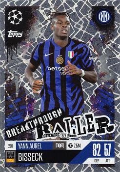 Figurina Yann Aurel Bisseck - UEFA Champions League & Europa League 2024-2025. Match Attax Extra n. 201 - Topps