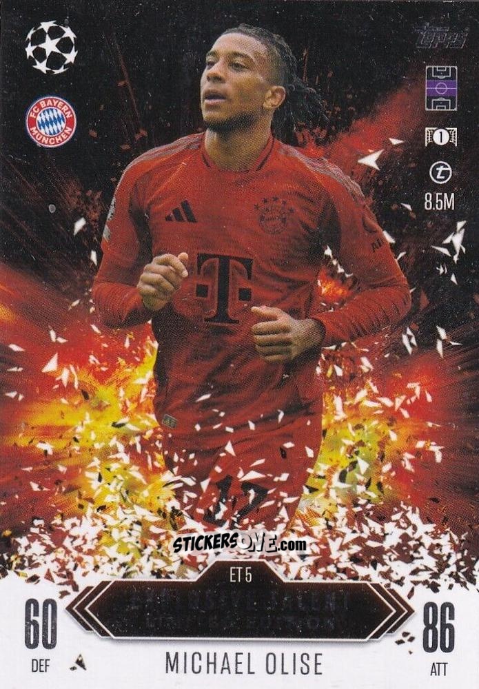 Cromo Michael Olise - UEFA Champions League & Europa League 2024-2025. Match Attax Extra n. ET5 - Topps