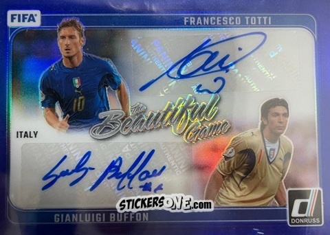Sticker Francesco Totti / Gianluigi Buffon - Donruss Soccer 2024-2025
 n. BGAD8 - Panini