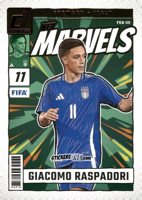 Figurina Giacomo Raspadori - Donruss Soccer 2024-2025
 n. NM11 - Panini