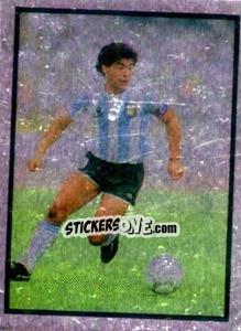 Cromo Diego Maradona - Mirror Soccer 1988 - Daily Mirror