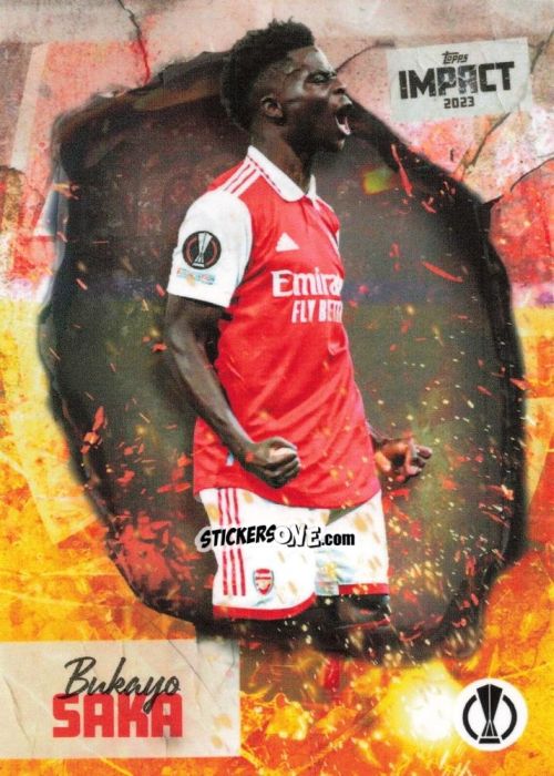 Figurina Bukayo Saka - Impact UEFA Club Competitions 2022-2023
 n. 7 - Topps