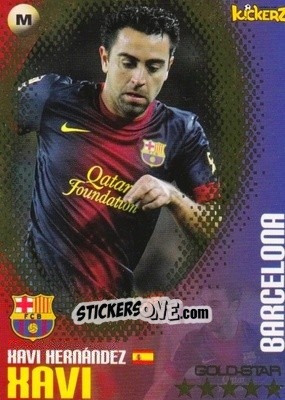 Sticker Xavi Hernandez - Football Stars 2013-2014 n. 230 - Kickerz