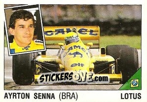 Sticker Ayrton Senna - Supersport 1987 n. 31 - Panini