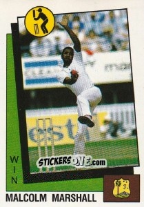 Sticker Malcolm Marshall - Supersport 1987 n. 172 - Panini