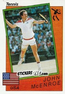 Sticker John Mcenroe - Supersport 1987 n. 180 - Panini