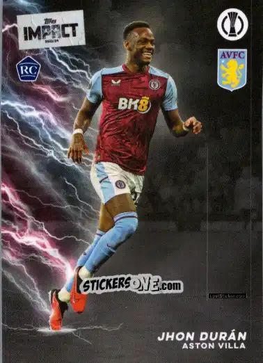 Sticker Jhon Duran - UEFA Club Competitions Impact 2024 n. 5 - Topps