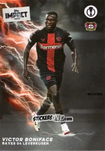 Sticker Victor Boniface  - UEFA Club Competitions Impact 2024 n. 8 - Topps
