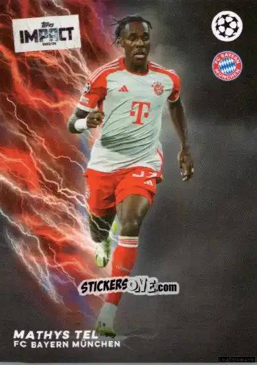 Sticker Mathys Tel  - UEFA Club Competitions Impact 2024 n. 11 - Topps
