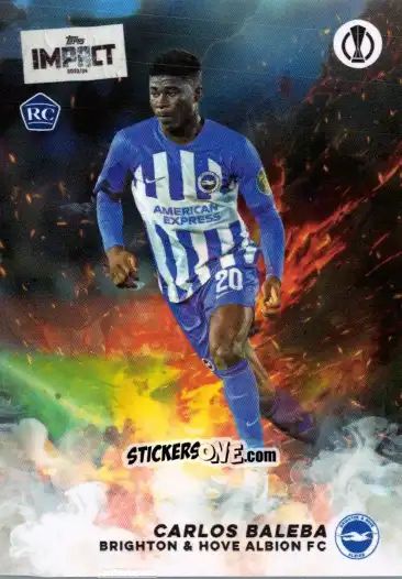 Sticker Carlos Baleba  - UEFA Club Competitions Impact 2024 n. 17 - Topps