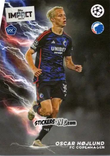Sticker Oscar Højlund  - UEFA Club Competitions Impact 2024 n. 28 - Topps