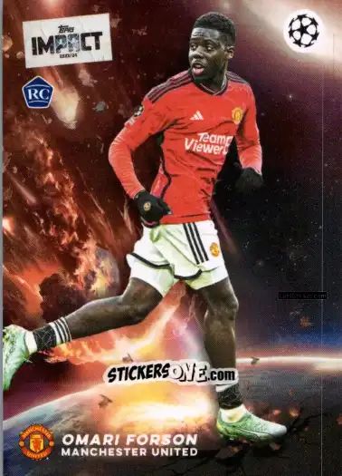 Sticker Omari Forson  - UEFA Club Competitions Impact 2024 n. 44 - Topps