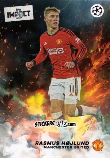 Sticker Rasmus Højlund - UEFA Club Competitions Impact 2024 n. 45 - Topps