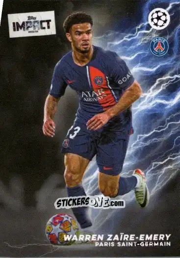 Sticker Warren Zaire-Emery  - UEFA Club Competitions Impact 2024 n. 51 - Topps
