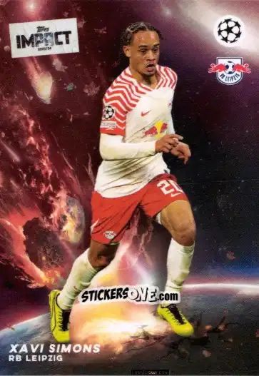 Sticker Xavi Simons  - UEFA Club Competitions Impact 2024 n. 55 - Topps