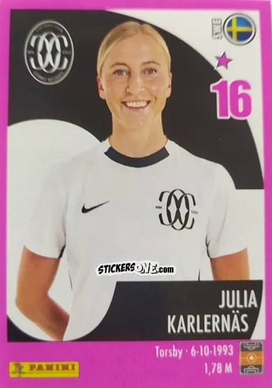 Figurina Julia Karlernas - Calciatrici 2024-2025 n. 19 - Panini
