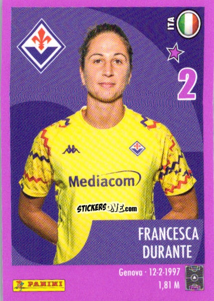 Sticker Francesca Durante - Calciatrici 2024-2025 n. 33 - Panini