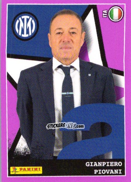 Sticker Gianpiero Piovani (Allenatore Inter) - Calciatrici 2024-2025 n. 62 - Panini