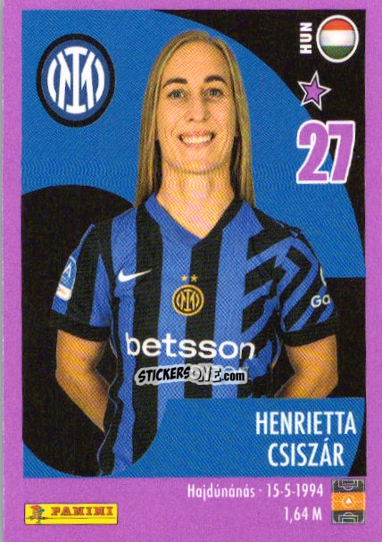 Sticker Henrietta Csiszar - Calciatrici 2024-2025 n. 77 - Panini