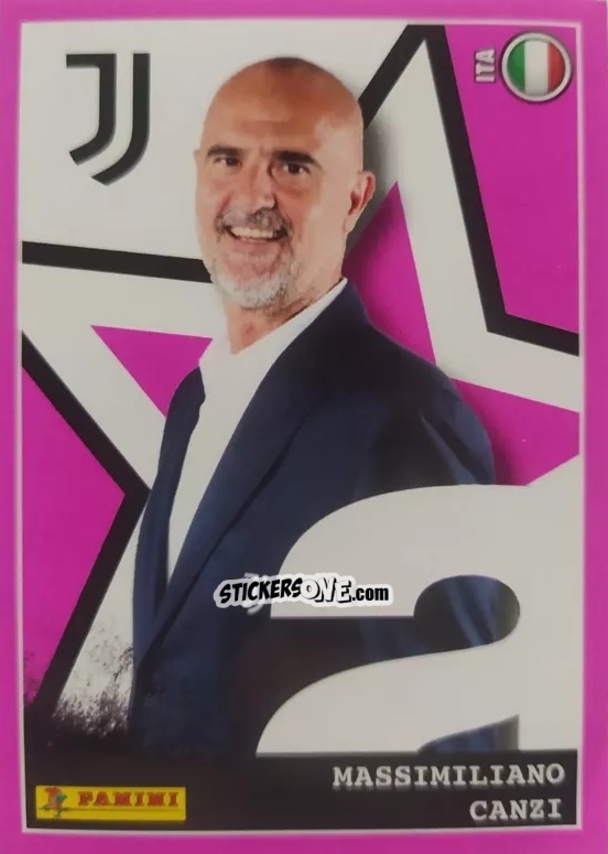 Sticker MassimiIiano Canzi (AIIenatore Juventus) - Calciatrici 2024-2025 n. 88 - Panini