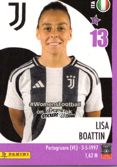 Sticker Lisa Boattin - Calciatrici 2024-2025 n. 93 - Panini