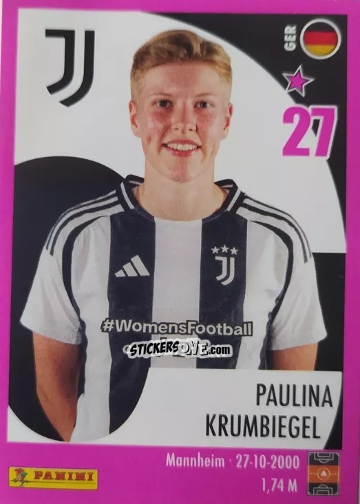 Sticker PauIina KrumbieqeI - Calciatrici 2024-2025 n. 99 - Panini