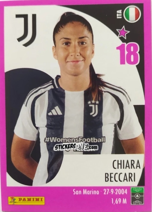Sticker Chiara Beccari - Calciatrici 2024-2025 n. 107 - Panini