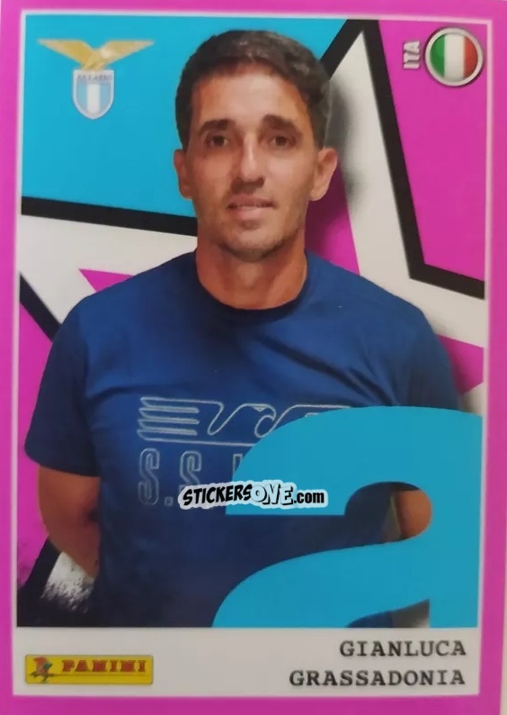 Cromo Gianluca Grassadonia (Allenatore Lazio) - Calciatrici 2024-2025 n. 114 - Panini