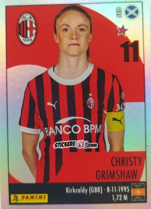 Figurina Christy Grimshaw (Capitano) - Calciatrici 2024-2025 n. 136 - Panini