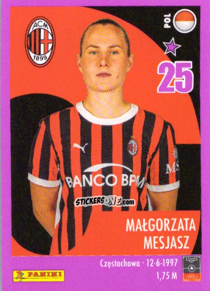 Sticker Malgaorzata Mesjasz - Calciatrici 2024-2025 n. 144 - Panini