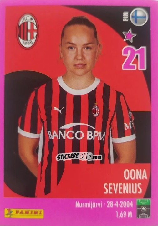 Sticker Oona Sevenius - Calciatrici 2024-2025 n. 157 - Panini