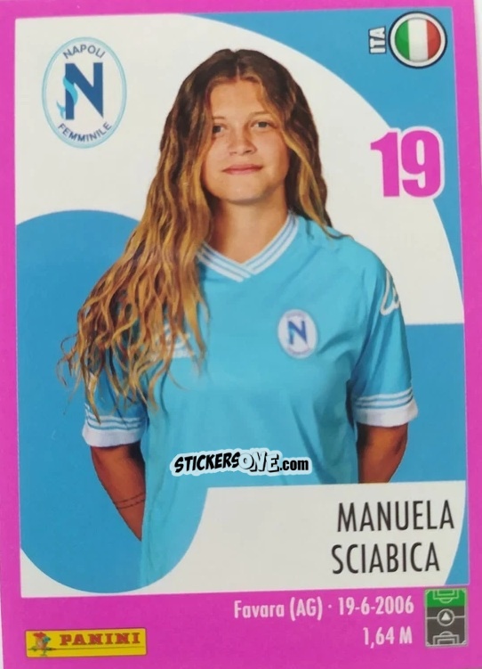 Cromo Manuela Sciabica - Calciatrici 2024-2025 n. 186 - Panini