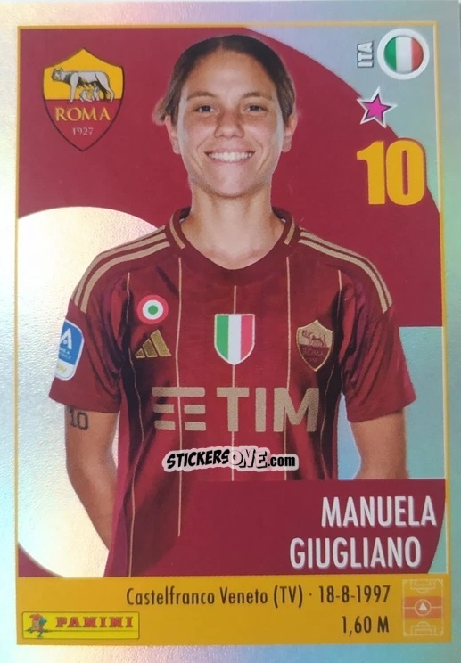 Sticker Manuela Giugliano (Capitano) - Calciatrici 2024-2025 n. 188 - Panini