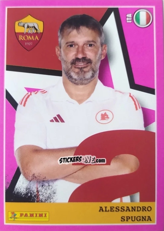 Figurina Alessandro Spugna (Allenatore Roma) - Calciatrici 2024-2025 n. 192 - Panini