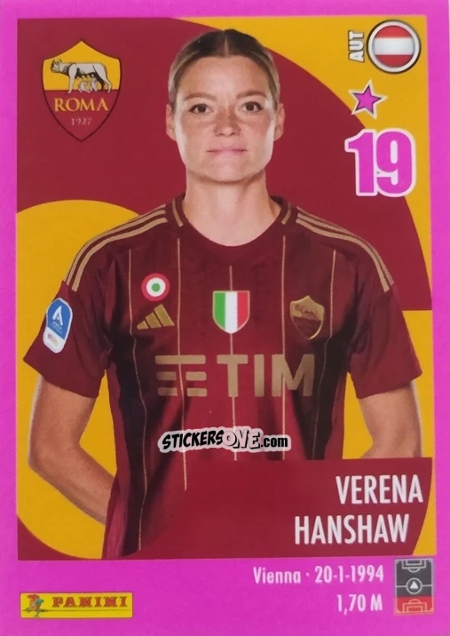 Figurina Verena Hanshaw - Calciatrici 2024-2025 n. 195 - Panini