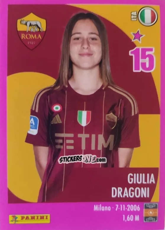 Sticker Giulia Dragoni - Calciatrici 2024-2025 n. 200 - Panini
