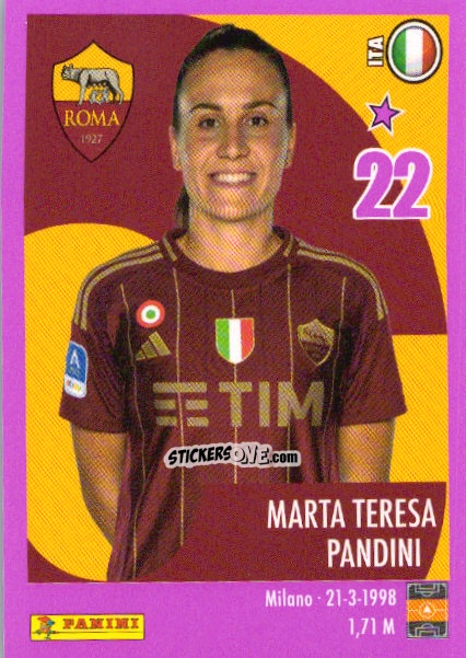 Sticker Marta Teresa Pandini - Calciatrici 2024-2025 n. 202 - Panini