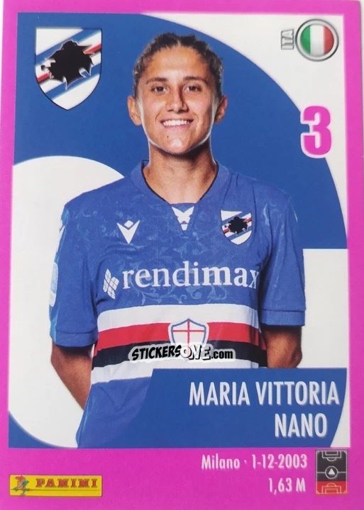 Sticker Maria Vittoria Nano - Calciatrici 2024-2025 n. 219 - Panini