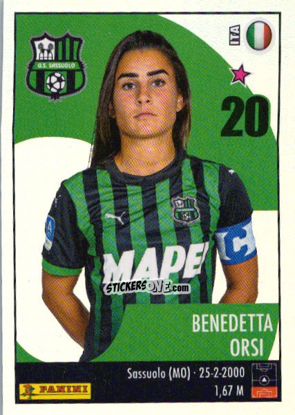 Figurina Benedetta Orsi (Capitano) - Calciatrici 2024-2025 n. 240 - Panini