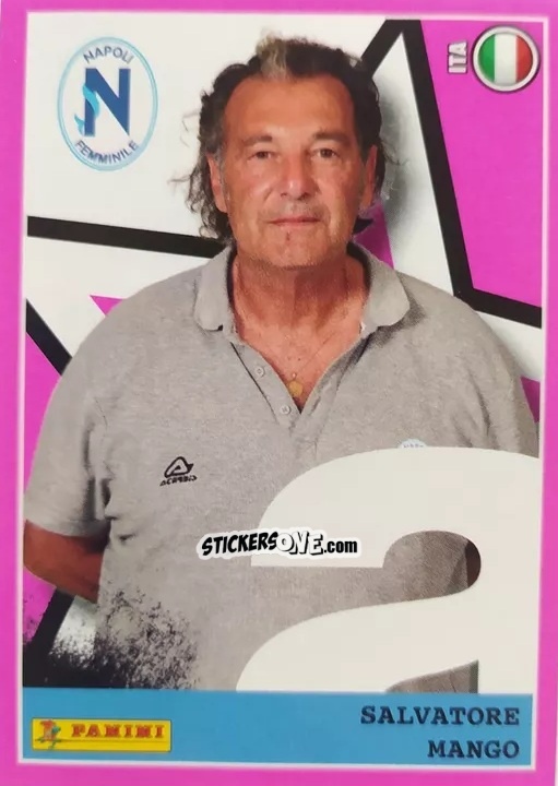 Cromo Salvatore Mango (Allenatore Napoli) - Calciatrici 2024-2025 n. 166 - Panini