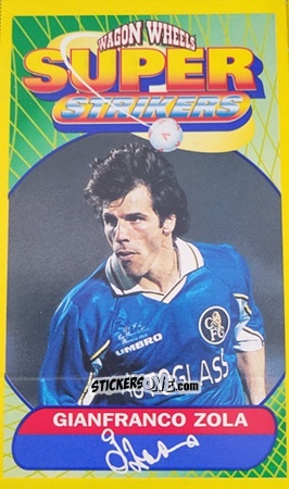Sticker Gianfranco Zola - Super Strikers 1998
 n. 1 - Wagon Wheels