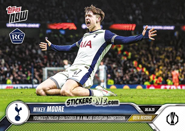 Sticker Mikey Moore - Now Update Ecl And Ucl 2024-2025 n. 17 - Topps