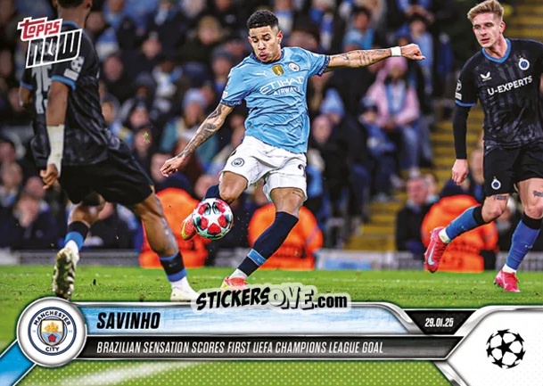 Sticker Savinho - Now Update Ecl And Ucl 2024-2025 n. 90 - Topps