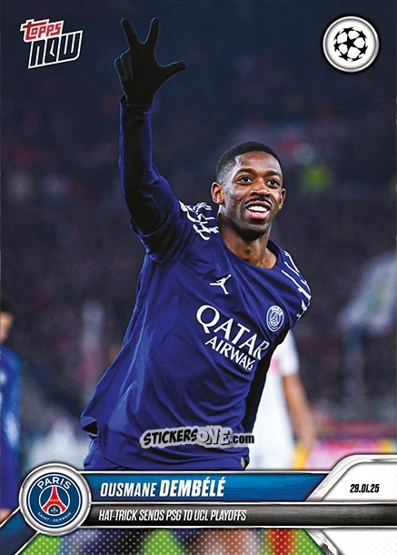 Sticker Ousmane Dembélé - Now Update Ecl And Ucl 2024-2025 n. 87 - Topps