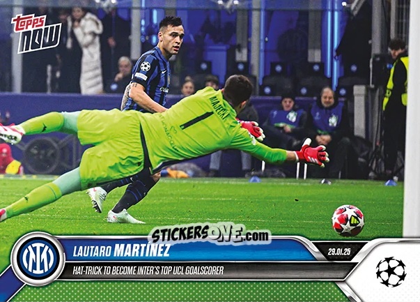Sticker Lautaro Martínez - Now Update Ecl And Ucl 2024-2025 n. 85 - Topps