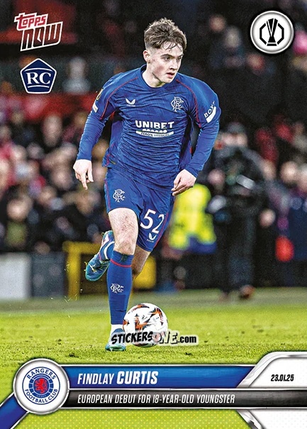 Sticker Findlay Curtis - Now Update Ecl And Ucl 2024-2025 n. 15 - Topps